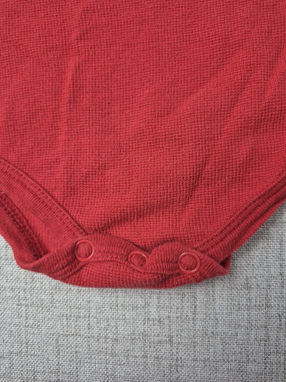 Vintage Y2K Lovespun Baby All Star Baseball Waffle Knit Onesie 6-9 Months Red